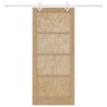 Porte coulissante Naturel et Blanc 86 x 198,5 cm 619928619928