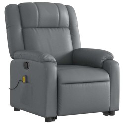 Fauteuil inclinable de massage Gris Similicuir 619929619929
