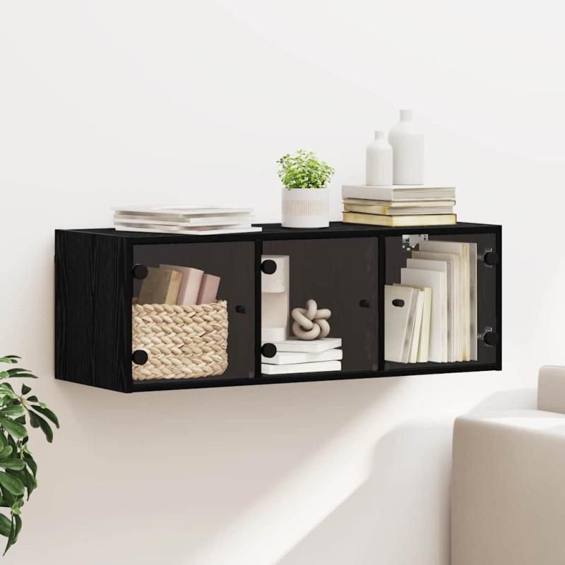 Meuble mural Chêne noir 102 x 37 x 35 cm Bois d'ingénierie 619930619930