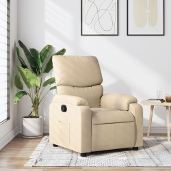 Fauteuil inclinable en tissu crème 619934619934