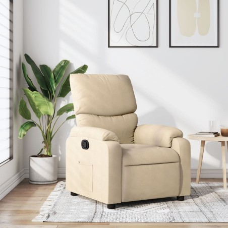 Fauteuil inclinable en tissu crème 619934619934