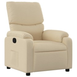 Fauteuil inclinable en tissu crème 619934619934