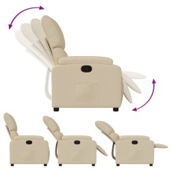 Fauteuil inclinable en tissu crème 619934619934