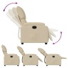 Fauteuil inclinable en tissu crème 619934619934