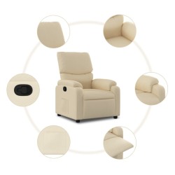 Fauteuil inclinable en tissu crème 619934619934