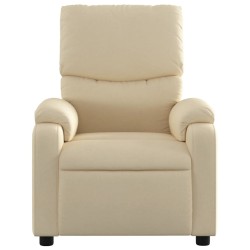 Fauteuil inclinable en tissu crème 619934619934