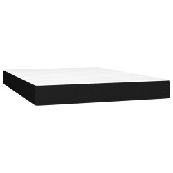 Matelas de lit à ressorts ensachés fermeté moyenne Noir 140x190x20 cm Tissu 619935619935