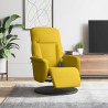 Fauteuil inclinable de massage avec repose-pied jaune velours 619938619938
