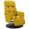 Fauteuil inclinable de massage avec repose-pied jaune velours 619938619938