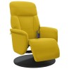 Fauteuil inclinable de massage avec repose-pied jaune velours 619938619938