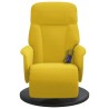 Fauteuil inclinable de massage avec repose-pied jaune velours 619938619938