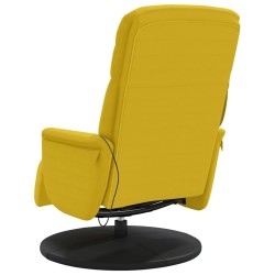 Fauteuil inclinable de massage avec repose-pied jaune velours 619938619938