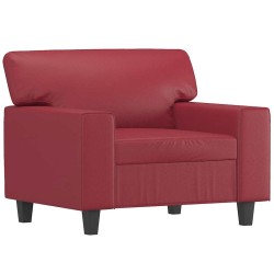 Fauteuil Rouge bordeaux 60 cm Similicuir 619939619939