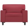 Fauteuil Rouge bordeaux 60 cm Similicuir 619939619939