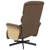 Fauteuil inclinable de massage avec repose-pieds marron tissu 619943619943
