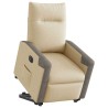 Fauteuil inclinable électrique crème tissu 619944619944