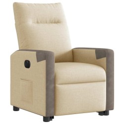 Fauteuil inclinable électrique crème tissu 619944619944