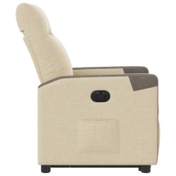 Fauteuil inclinable électrique crème tissu 619944619944