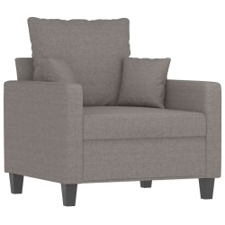 Fauteuil avec repose-pied Taupe 60 cm Tissu 619945619945