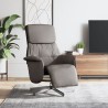 Fauteuil inclinable avec repose-pieds taupe tissu 619947619947