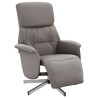 Fauteuil inclinable avec repose-pieds taupe tissu 619947619947