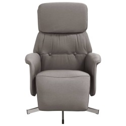 Fauteuil inclinable avec repose-pieds taupe tissu 619947619947