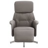 Fauteuil inclinable avec repose-pieds taupe tissu 619947619947