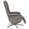 Fauteuil inclinable avec repose-pieds taupe tissu 619947619947