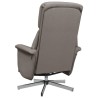 Fauteuil inclinable avec repose-pieds taupe tissu 619947619947