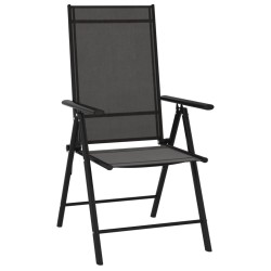 Ensemble à manger de jardin 7 pcs noir aluminium 619948619948