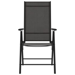 Ensemble à manger de jardin 7 pcs noir aluminium 619948619948