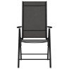 Ensemble à manger de jardin 7 pcs noir aluminium 619948619948