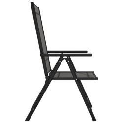 Ensemble à manger de jardin 7 pcs noir aluminium 619948619948