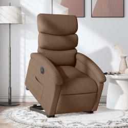 Fauteuil inclinable électrique marron tissu 619950619950