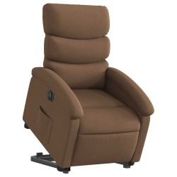 Fauteuil inclinable électrique marron tissu 619950619950