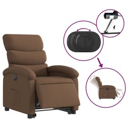 Fauteuil inclinable électrique marron tissu 619950619950