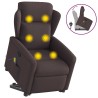 Fauteuil inclinable de massage Marron foncé Tissu 619952619952