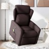 Fauteuil inclinable de massage Marron foncé Tissu 619952619952