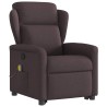 Fauteuil inclinable de massage Marron foncé Tissu 619952619952