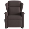Fauteuil inclinable de massage Marron foncé Tissu 619952619952
