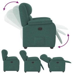 Fauteuil inclinable Vert foncé Tissu 619953619953