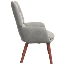 fauteuil Gris clair 63 x 67 x 94 cm Velours 619955619955