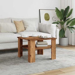 Table basse vieux bois 60x60x42 cm bois d'ingénierie 619956619956