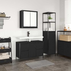 Ensemble de mobilier de salle de bain 2 pcs Chêne noir 619960619960