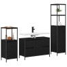 Ensemble de mobilier de salle de bain 3 pcs Chêne noir 619961619961