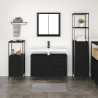 Ensemble de mobilier de salle de bain 3 pcs Chêne noir 619961619961