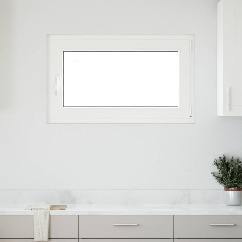 Fenêtre de sous-sol RISOR 100 x 60 cm PVC et verre Blanc 619963619963