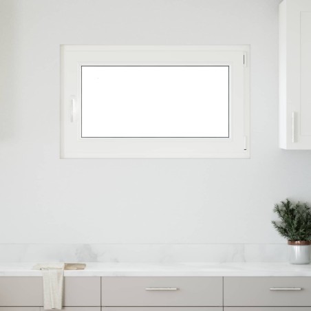 Fenêtre de sous-sol RISOR 100 x 60 cm PVC et verre Blanc 619963619963