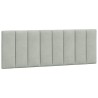 Coussin de tête de lit Hanko gris clair 140 cm velours 619965619965