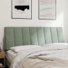 Coussin de tête de lit Hanko gris clair 140 cm velours 619965619965